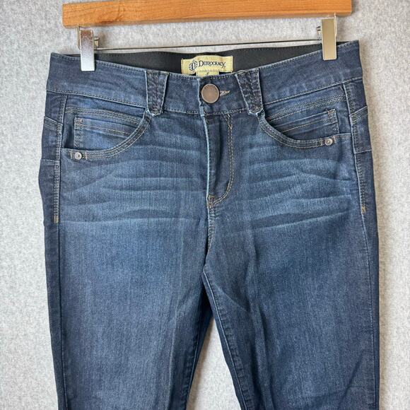 Democracy Jeans Women’s Sz 8 Cigarette Dark Wash Tummy Control Slimming Stretch - Picture 10 of 14